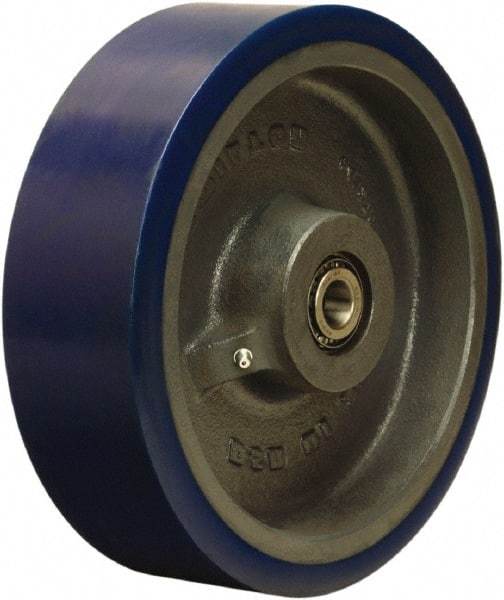 Hamilton - 10 Inch Diameter x 3 Inch Wide, Polyurethane on Cast Iron Caster Wheel - 2,400 Lb. Capacity, 3-1/2 Inch Hub Length, 3/4 Inch Axle Diameter, Sealed Precision Ball Bearing - USA Tool & Supply