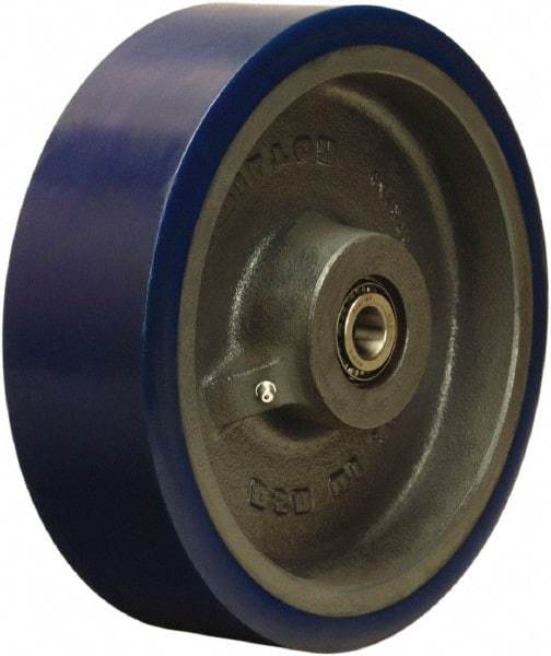 Hamilton - 10 Inch Diameter x 3 Inch Wide, Polyurethane on Cast Iron Caster Wheel - 3,240 Lb. Capacity, 3-1/2 Inch Hub Length, 3/4 Inch Axle Diameter, Tapered Roller Bearing - USA Tool & Supply