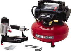 Porter-Cable - 0.80 HP, 2.6 SCFM at 90 psi CFM Pancake Finish/Nailer Compressor - 6 Gallon Tank, 10 Amp, 150 Max psi, 120V - USA Tool & Supply