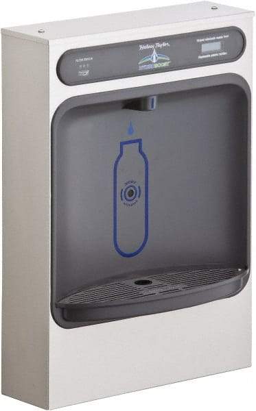 Halsey Taylor - 8 GPH Cooling Capacity Surface Mount Water Cooler & Fountain - Bottle Filling, 20 to 105 psi, 0.20 hp, Stainless Steel - USA Tool & Supply