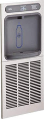 Halsey Taylor - 8 GPH Cooling Capacity In Wall Recessed Water Cooler & Fountain - In-Wall, 20 to 105 psi, 0.20 hp, Stainless Steel - USA Tool & Supply