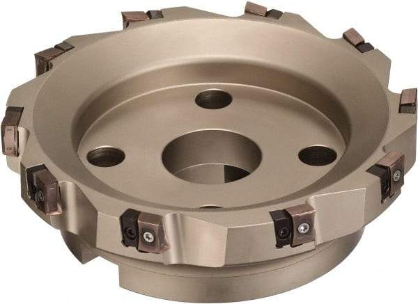 Sumitomo - 10 Inserts, 6.2992" Cut Diam, 2" Arbor Diam, 16mm Max Depth of Cut, Indexable Square-Shoulder Face Mill - 0° Lead Angle, 2.4803" High, LNMX17 Insert Compatibility, Series PWS - USA Tool & Supply
