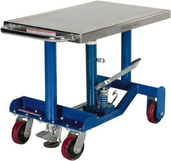 Vestil - 1,000 Lb Capacity Manual Post Lift Table - 25" to 37" Lift Height, 30" Platform Length x 20" Platform Width - USA Tool & Supply