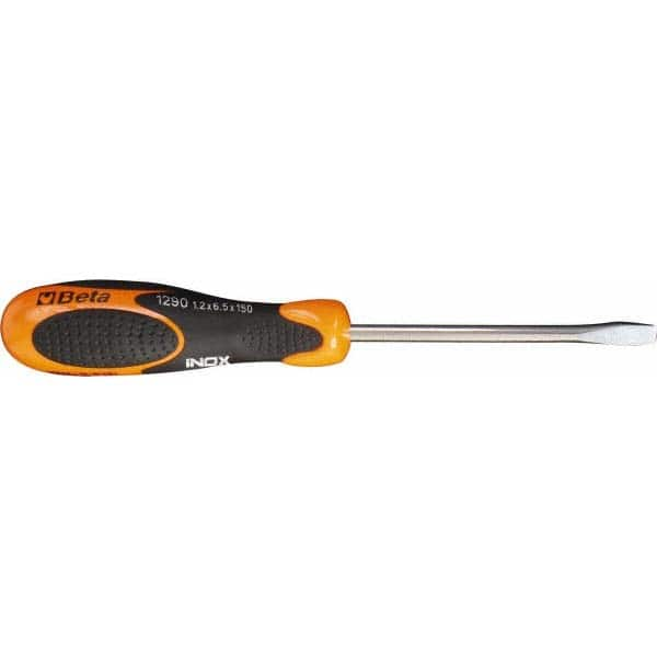 Beta - 6.5mm Blade Width, 10" OAL, Standard Slotted Screwdriver - USA Tool & Supply