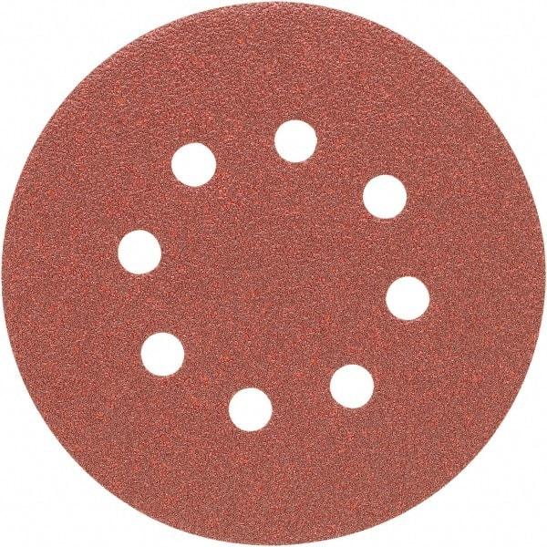 Porter-Cable - 5" Diam, 220 Grit, Aluminum Oxide Hook & Loop Disc - Very Fine Grade, Coated, C Weight Paper Backing, - USA Tool & Supply