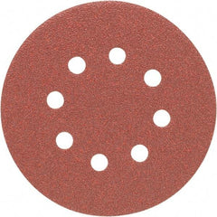 Porter-Cable - 5" Diam, 220 Grit, Aluminum Oxide Hook & Loop Disc - Very Fine Grade, Coated, C Weight Paper Backing, - USA Tool & Supply