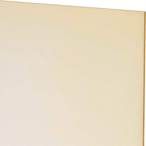 Made in USA - 1/16" Thick x 12" Wide x 1' Long, Polyurethane Sheet - Natural, 80A Hardness, ±0.010 Tolerance - USA Tool & Supply