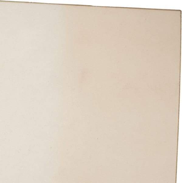 Made in USA - 1/8" Thick x 24" Wide x 1' Long, Polyurethane Sheet - Natural, 80A Hardness, ±0.010 Tolerance - USA Tool & Supply