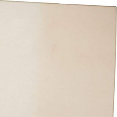 Made in USA - 1/8" Thick x 24" Wide x 1' Long, Polyurethane Sheet - Natural, 80A Hardness, ±0.010 Tolerance - USA Tool & Supply