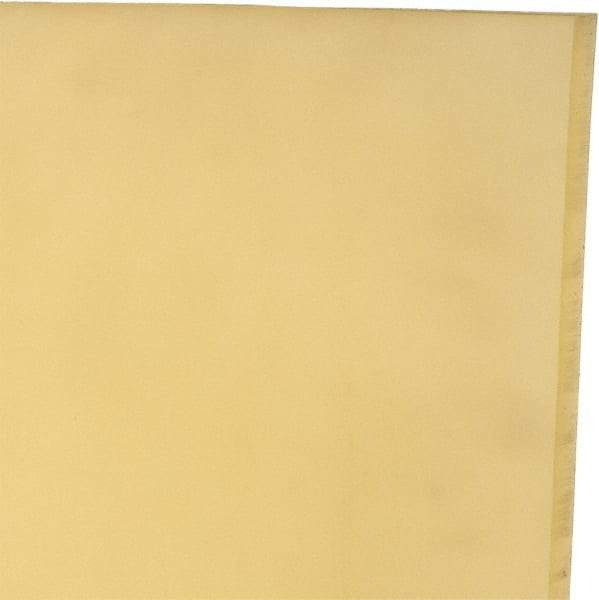 Made in USA - 1/2" Thick x 12" Wide x 1' Long, Polyurethane Sheet - Natural, 80A Hardness, ±0.025 Tolerance - USA Tool & Supply