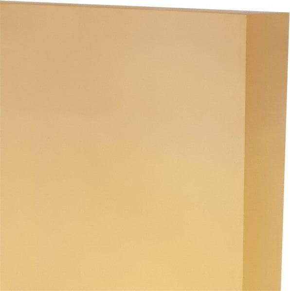 Made in USA - 1" Thick x 24" Wide x 1' Long, Polyurethane Sheet - Natural, 80A Hardness, ±0.025 Tolerance - USA Tool & Supply