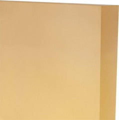 Made in USA - 1" Thick x 24" Wide x 1' Long, Polyurethane Sheet - Natural, 80A Hardness, ±0.025 Tolerance - USA Tool & Supply