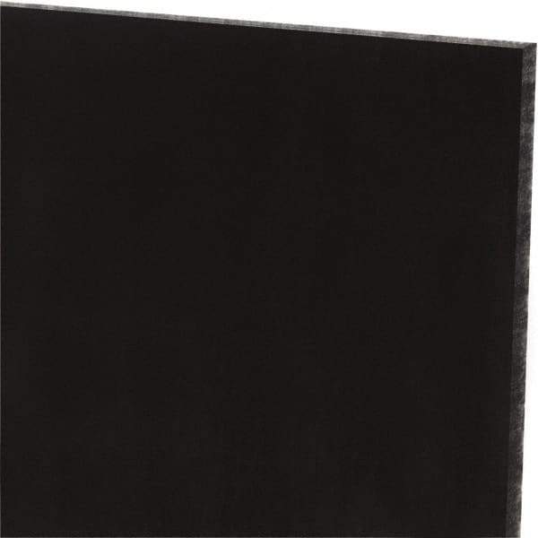 Made in USA - 1/8" Thick x 24" Wide x 2' Long, Polyurethane Sheet - Black, 60A Hardness, ±0.010 Tolerance - USA Tool & Supply