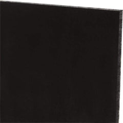 Made in USA - 1/8" Thick x 12" Wide x 1' Long, Polyurethane Sheet - Black, 60A Hardness, ±0.010 Tolerance - USA Tool & Supply
