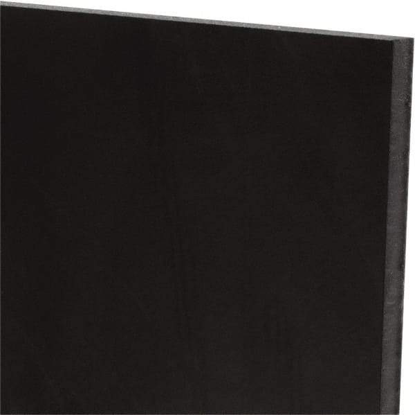 Made in USA - 1/4" Thick x 12" Wide x 1' Long, Polyurethane Sheet - Black, 60A Hardness, ±0.015 Tolerance - USA Tool & Supply