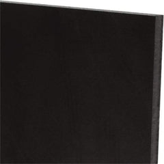 Made in USA - 1/4" Thick x 12" Wide x 1' Long, Polyurethane Sheet - Black, 60A Hardness, ±0.015 Tolerance - USA Tool & Supply
