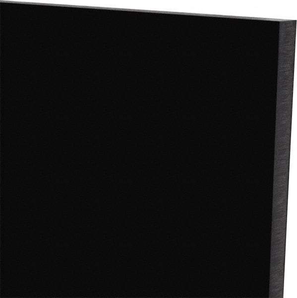 Made in USA - 1/2" Thick x 24" Wide x 1' Long, Polyurethane Sheet - Black, 60A Hardness, ±0.025 Tolerance - USA Tool & Supply