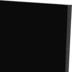 Made in USA - 1/2" Thick x 24" Wide x 1' Long, Polyurethane Sheet - Black, 60A Hardness, ±0.025 Tolerance - USA Tool & Supply