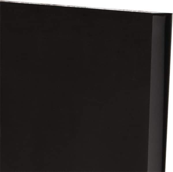 Made in USA - 3/4" Thick x 12" Wide x 1' Long, Polyurethane Sheet - Black, 60A Hardness, ±0.025 Tolerance - USA Tool & Supply