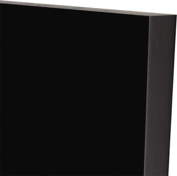 Made in USA - 1" Thick x 12" Wide x 1' Long, Polyurethane Sheet - Black, 60A Hardness, ±0.025 Tolerance - USA Tool & Supply