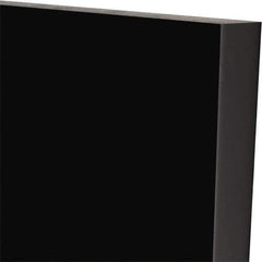Made in USA - 1" Thick x 12" Wide x 1' Long, Polyurethane Sheet - Black, 60A Hardness, ±0.025 Tolerance - USA Tool & Supply