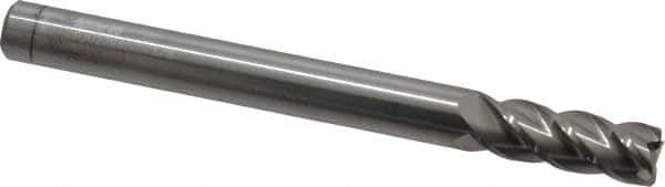 Accupro - 3/8", 4 Flute, Single End, Solid Carbide, 0.02" Corner Radius End Mill - 4" OAL, 40° Helix, Right Hand Flute, 1" LOC, Right Hand Cut - USA Tool & Supply