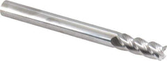 Accupro - 3/8", 4 Flute, Single End, Solid Carbide, 0.03" Corner Radius End Mill - 4" OAL, 40° Helix, Right Hand Flute, 1" LOC, Right Hand Cut - USA Tool & Supply
