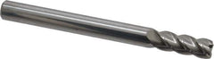 Accupro - 3/8", 4 Flute, Single End, Solid Carbide, 0.045" Corner Radius End Mill - 4" OAL, 40° Helix, Right Hand Flute, 1" LOC, Right Hand Cut - USA Tool & Supply
