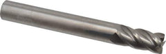 Accupro - 1/2", 4 Flute, Single End, Solid Carbide, 0.02" Corner Radius End Mill - 4" OAL, 40° Helix, Right Hand Flute, 1" LOC, Right Hand Cut - USA Tool & Supply