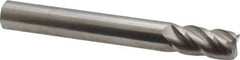 Accupro - 1/2", 4 Flute, Single End, Solid Carbide, 0.03" Corner Radius End Mill - 4" OAL, 40° Helix, Right Hand Flute, 1" LOC, Right Hand Cut - USA Tool & Supply