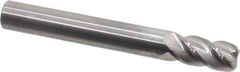 Accupro - 1/2", 4 Flute, Single End, Solid Carbide, 0.09" Corner Radius End Mill - 4" OAL, 40° Helix, Right Hand Flute, 1" LOC, Right Hand Cut - USA Tool & Supply