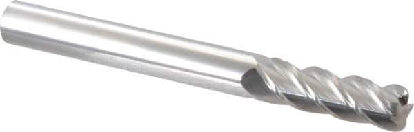Accupro - 5/8", 4 Flute, Single End, Solid Carbide, 1/8" Corner Radius End Mill - 6" OAL, 40° Helix, Right Hand Flute, 2" LOC, Right Hand Cut - USA Tool & Supply