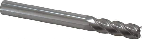 Accupro - 5/8", 4 Flute, Single End, Solid Carbide, 0.06" Corner Radius End Mill - 6" OAL, 40° Helix, Right Hand Flute, 2" LOC, Right Hand Cut - USA Tool & Supply