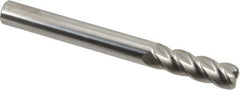 Accupro - 5/8", 4 Flute, Single End, Solid Carbide, 0.09" Corner Radius End Mill - 6" OAL, 40° Helix, Right Hand Flute, 2" LOC, Right Hand Cut - USA Tool & Supply