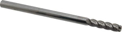 Accupro - 3/8", 4 Flute, Single End, Solid Carbide, 1/8" Corner Radius End Mill - 6" OAL, 40° Helix, Right Hand Flute, 1-1/2" LOC, Right Hand Cut - USA Tool & Supply