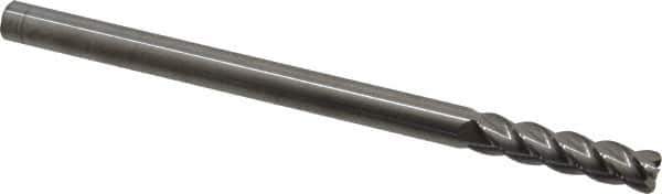 Accupro - 3/8", 4 Flute, Single End, Solid Carbide, 0.06" Corner Radius End Mill - 6" OAL, 40° Helix, Right Hand Flute, 1-1/2" LOC, Right Hand Cut - USA Tool & Supply