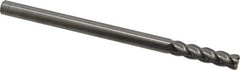 Accupro - 3/8", 4 Flute, Single End, Solid Carbide, 0.06" Corner Radius End Mill - 6" OAL, 40° Helix, Right Hand Flute, 1-1/2" LOC, Right Hand Cut - USA Tool & Supply