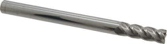 Accupro - 1/2", 4 Flute, Single End, Solid Carbide, 0.02" Corner Radius End Mill - 6" OAL, 40° Helix, Right Hand Flute, 1-1/2" LOC, Right Hand Cut - USA Tool & Supply