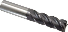 Accupro - 1", 4 Flute, Single End, Solid Carbide, 0.045" Corner Radius End Mill - 6" OAL, 40° Helix, Right Hand Flute, 3" LOC, Right Hand Cut - USA Tool & Supply