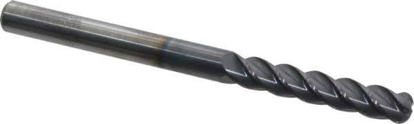 Accupro - 5/16", 4 Flute, Single End, Solid Carbide, 1/8" Corner Radius End Mill - 4" OAL, 40° Helix, Right Hand Flute, 1-5/8" LOC, Right Hand Cut - USA Tool & Supply