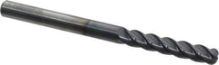 Accupro - 5/16", 4 Flute, Single End, Solid Carbide, 1/8" Corner Radius End Mill - 4" OAL, 40° Helix, Right Hand Flute, 1-5/8" LOC, Right Hand Cut - USA Tool & Supply