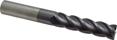 Accupro - 3/4", 4 Flute, Single End, Solid Carbide, 0.045" Corner Radius End Mill - 6" OAL, 40° Helix, Right Hand Flute, 3" LOC, Right Hand Cut - USA Tool & Supply