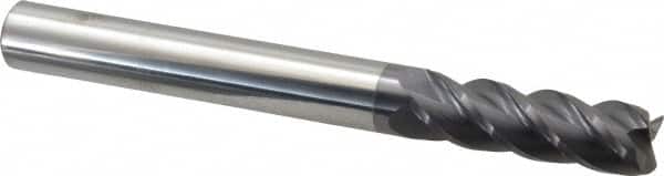 Accupro - 5/8" Diam 4 Flute Solid Carbide 0.01" Corner Radius End Mill - USA Tool & Supply
