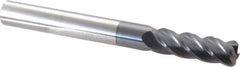 Accupro - 5/8", 4 Flute, Single End, Solid Carbide, 1/8" Corner Radius End Mill - 6" OAL, 40° Helix, Right Hand Flute, 2" LOC, Right Hand Cut - USA Tool & Supply