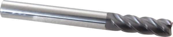Accupro - 5/8", 4 Flute, Single End, Solid Carbide, 0.03" Corner Radius End Mill - 6" OAL, 40° Helix, Right Hand Flute, 2" LOC, Right Hand Cut - USA Tool & Supply