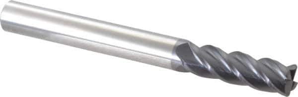 Accupro - 5/8", 4 Flute, Single End, Solid Carbide, 0.06" Corner Radius End Mill - 6" OAL, 40° Helix, Right Hand Flute, 2" LOC, Right Hand Cut - USA Tool & Supply