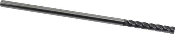 Accupro - 1/4", 4 Flute, Single End, Solid Carbide, 0.02" Corner Radius End Mill - 6" OAL, 40° Helix, Right Hand Flute, 1-1/2" LOC, Right Hand Cut - USA Tool & Supply