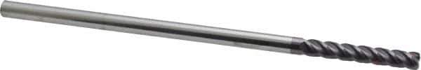 Accupro - 1/4", 4 Flute, Single End, Solid Carbide, 0.03" Corner Radius End Mill - 6" OAL, 40° Helix, Right Hand Flute, 1-1/2" LOC, Right Hand Cut - USA Tool & Supply