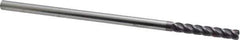 Accupro - 1/4", 4 Flute, Single End, Solid Carbide, 0.03" Corner Radius End Mill - 6" OAL, 40° Helix, Right Hand Flute, 1-1/2" LOC, Right Hand Cut - USA Tool & Supply