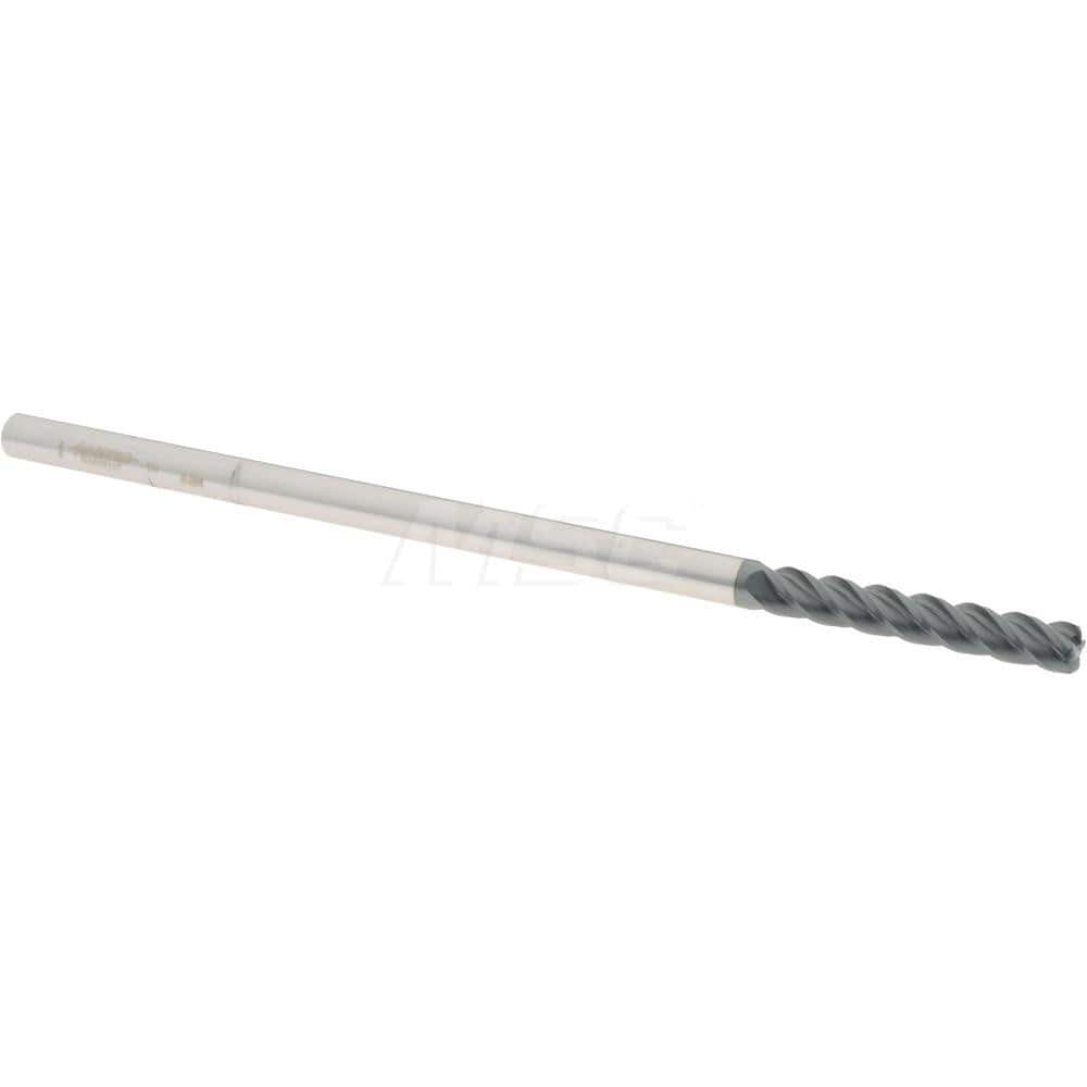 Accupro - 1/4" Diam 4 Flute Solid Carbide 0.045" Corner Radius End Mill - USA Tool & Supply
